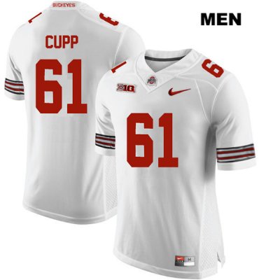 Men's NCAA Ohio State Buckeyes Gavin Cupp #61 College Stitched Authentic Nike White Football Jersey GU20D68DC